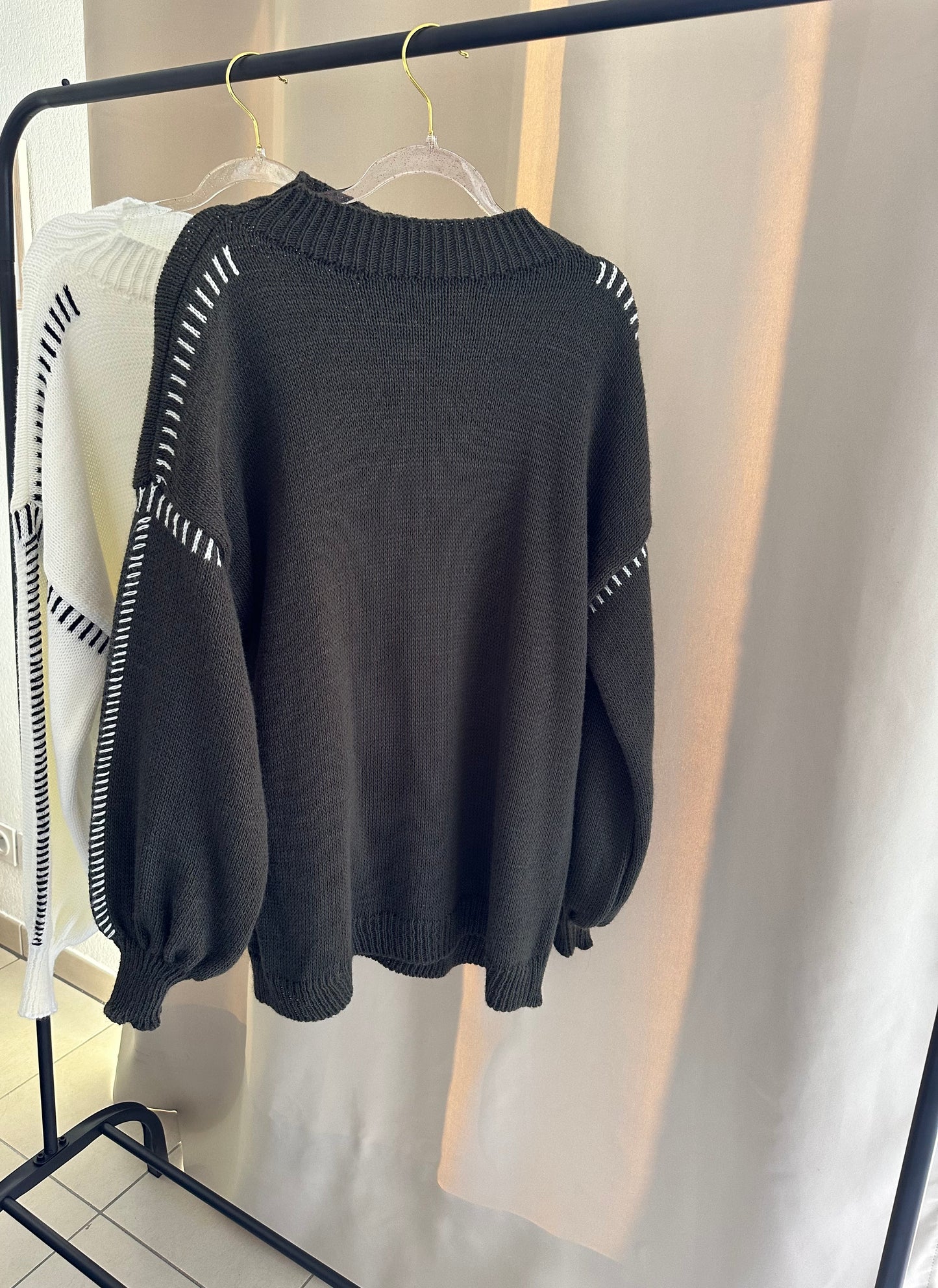 Pull couture Noir